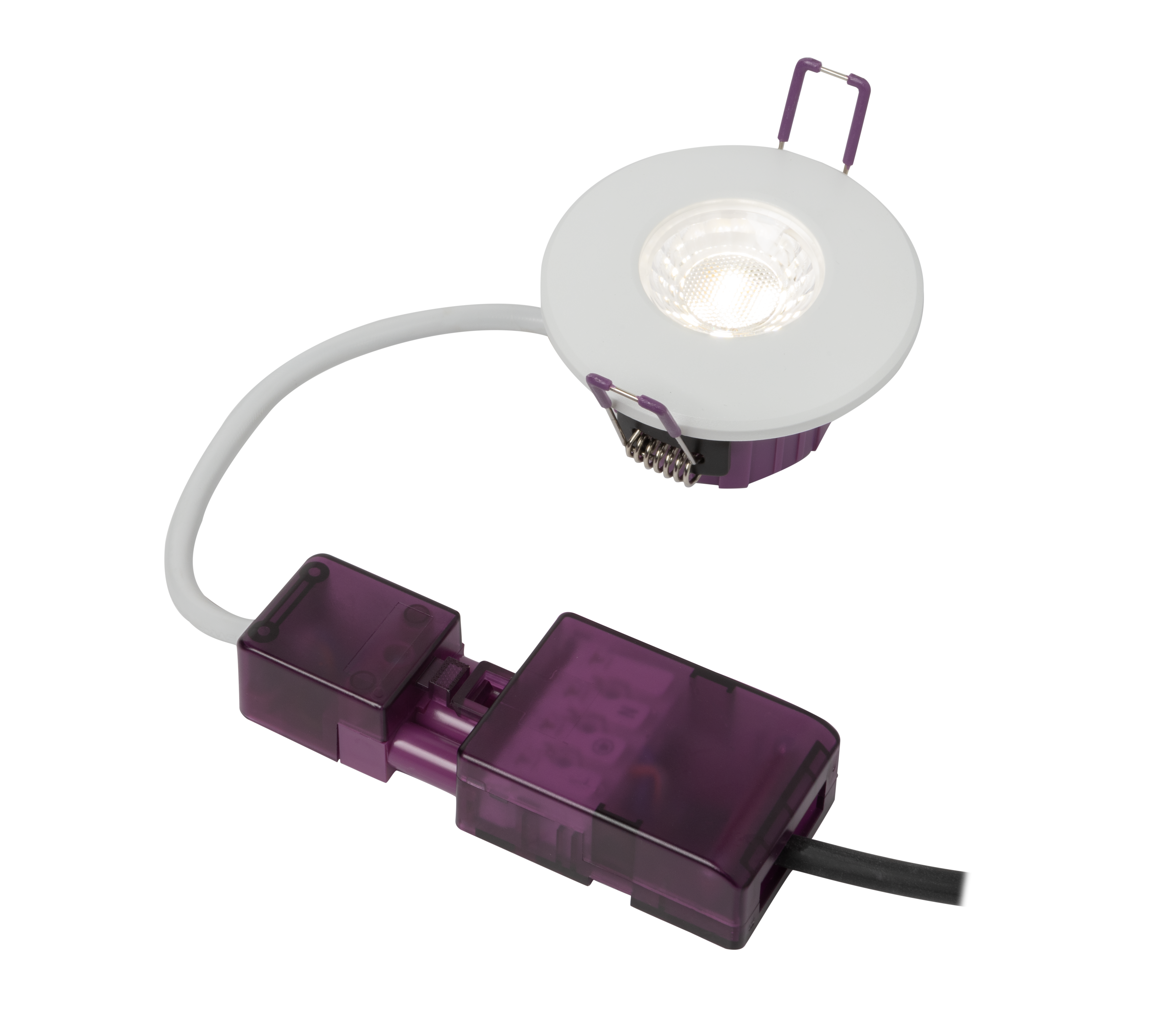TRIUMPH SLIM 7W IP65 Fire Rated Downlight Colour Selectable 2 Part Connector White