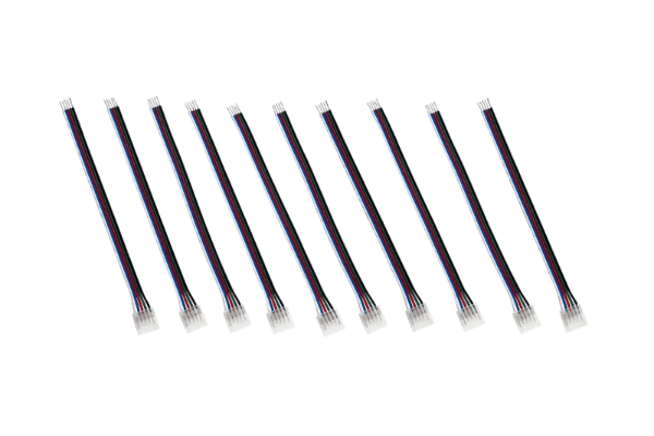 VEGAS EASY CLIP CONNECTOR FOR 12V and 24V RGBW IP20/STRIP-TO-DRIVER,WITH 150MM/Priced per 1 pc