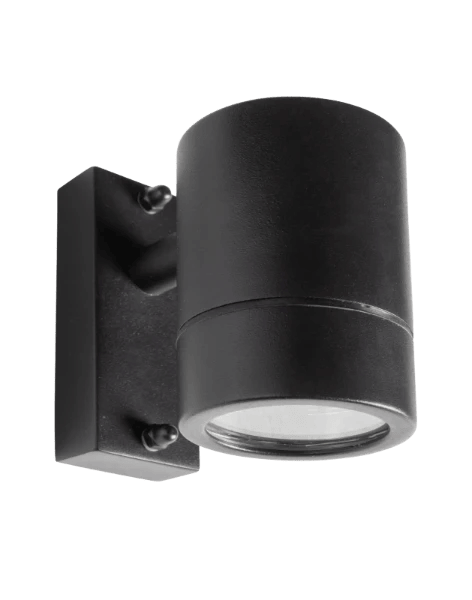 TRALEE 35W GU10 down wall light, IP44, Dark Grey, single