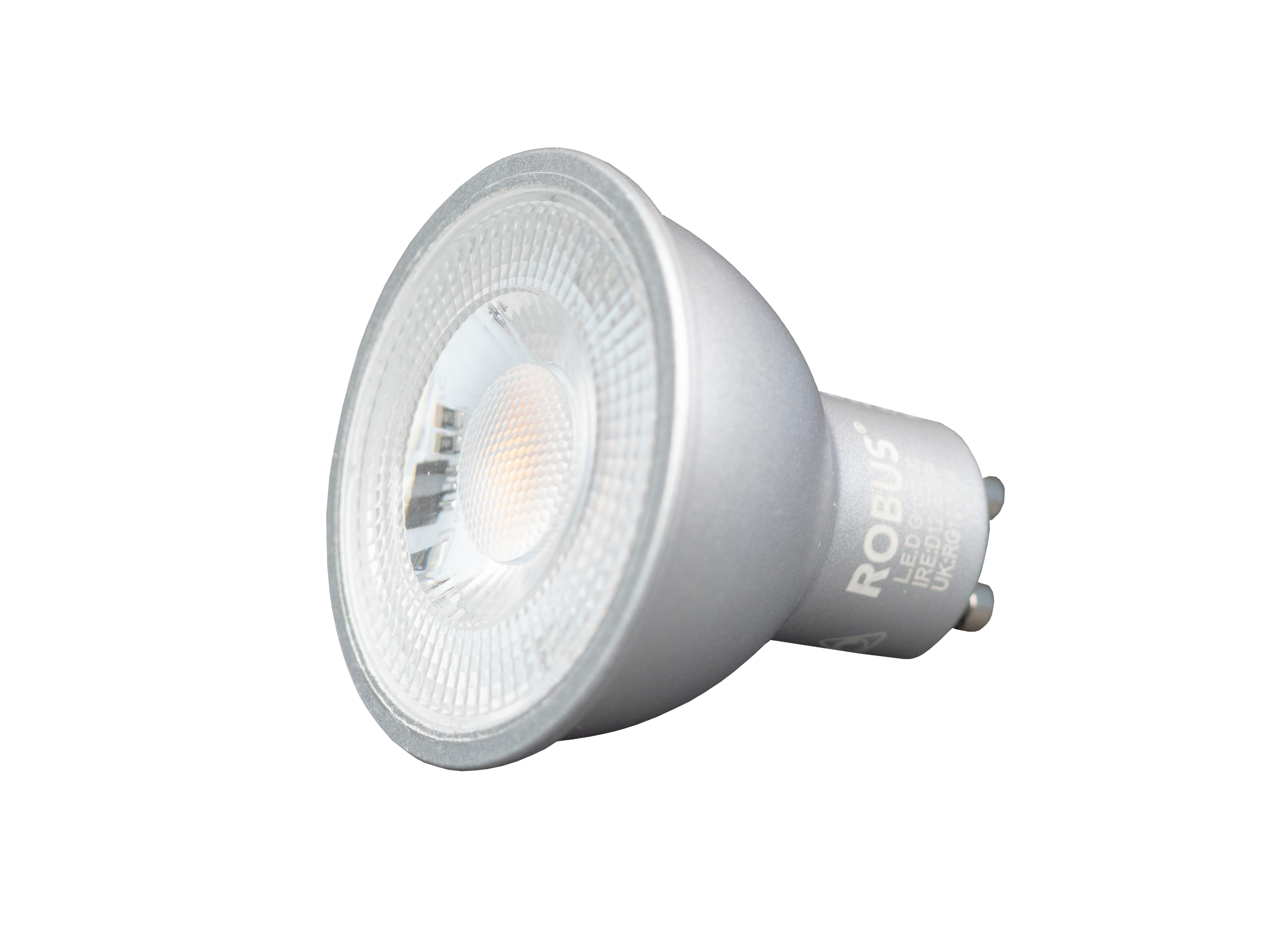 DELPHI 5.5W LED GU10 LAMP DIM TO WARM 1800-2700K SILVER