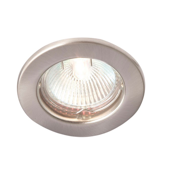 RIDA 50W GU10 pressed steel downlight, IP20, 60mm, White, dimmable