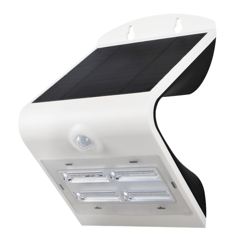 SOL 3.2W Solar LED Wall light with PIR IP65 Black 4000K